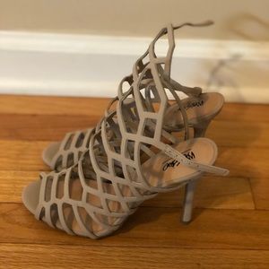 Womens Mossimo Kylea Tan Caged High Heel Pumps